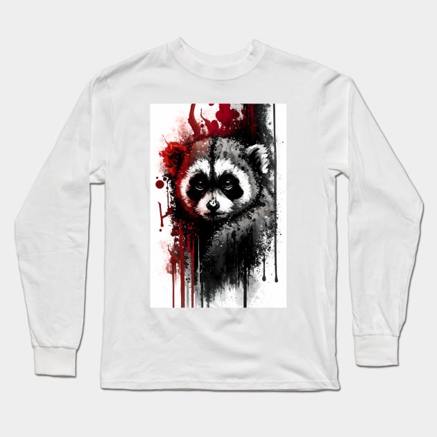 Slow Loris Ink Painting Long Sleeve T-Shirt by TortillaChief